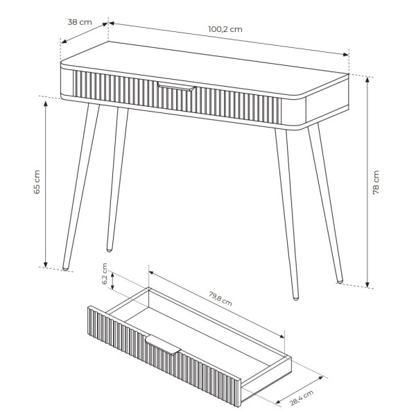 Стіл туалетний Lante 1S/100 – стильний вибір для вашої спальні