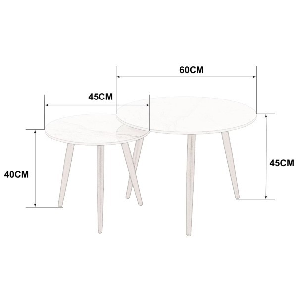 Комплект журнальних столів Georgia – елегантний дизайн для вашої вітальні