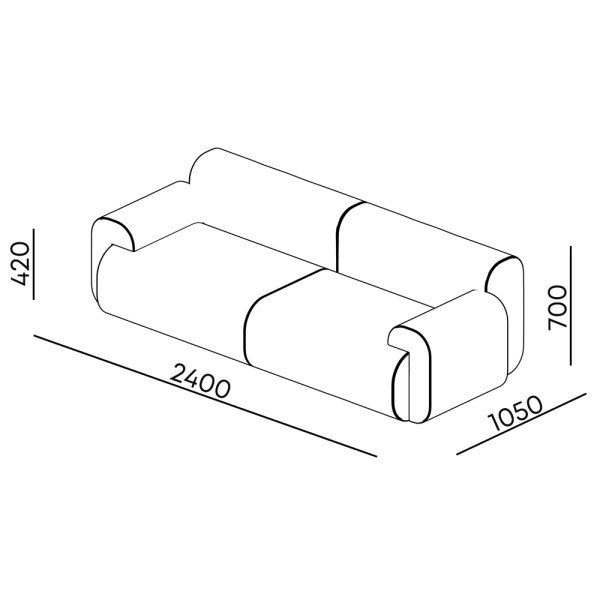 Диван Sigga m2 — модульний диван для комфортної вітальні