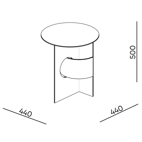 Стіл кавовий Paper S stainless – для стильного інтер'єру