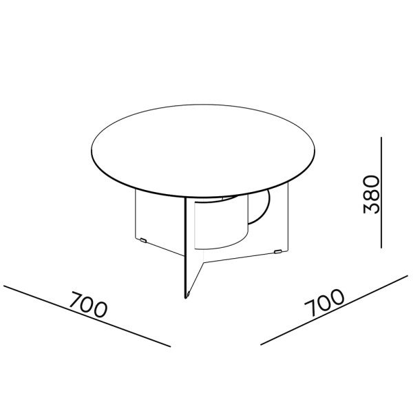 Стіл кавовий Paper M stainless