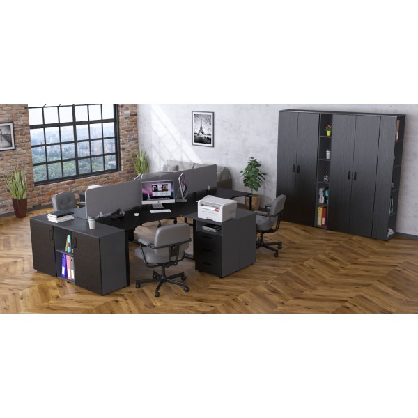 Кутовий стіл NDTU-3S-135 для офісу