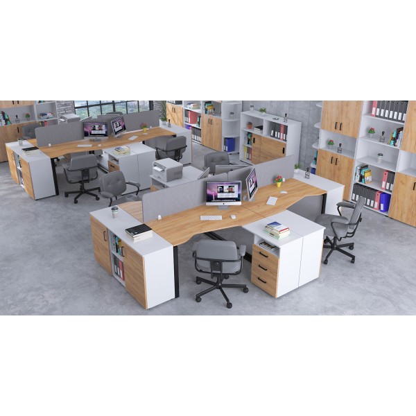 Кутовий стіл NDTU-3S-135 для офісу