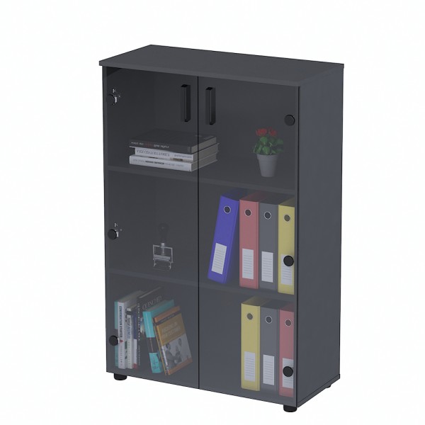 Тумба зі скляними дверима NT3-80-2SK – сучасний вибір для вашого офісу