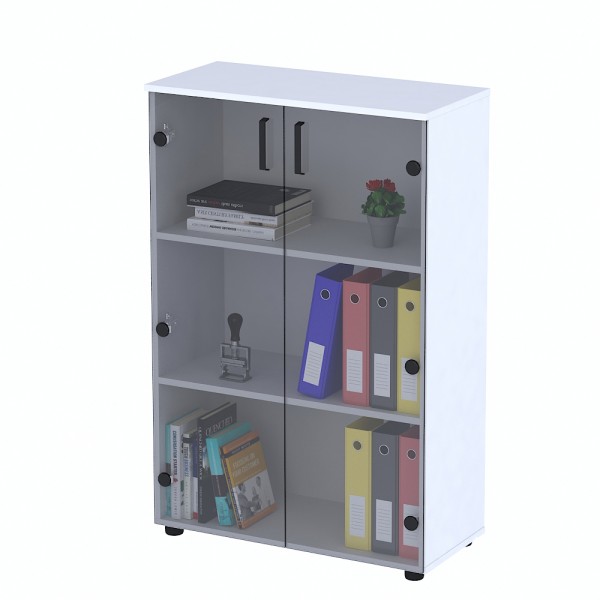 Тумба зі скляними дверима NT3-80-2SK – сучасний вибір для вашого офісу