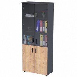 Стелаж зі скляними дверцятами NT5-80-2MD-2SK