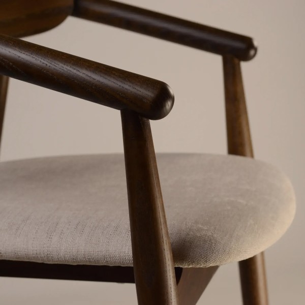 Стілець Mamont semi-soft темний горіх (PC359) для кухні