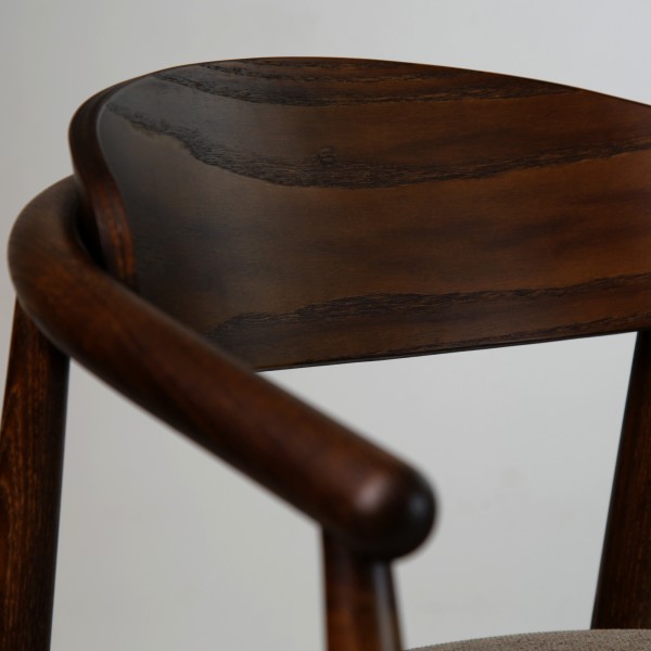 Стілець Mamont semi-soft темний горіх (PC359) для кухні