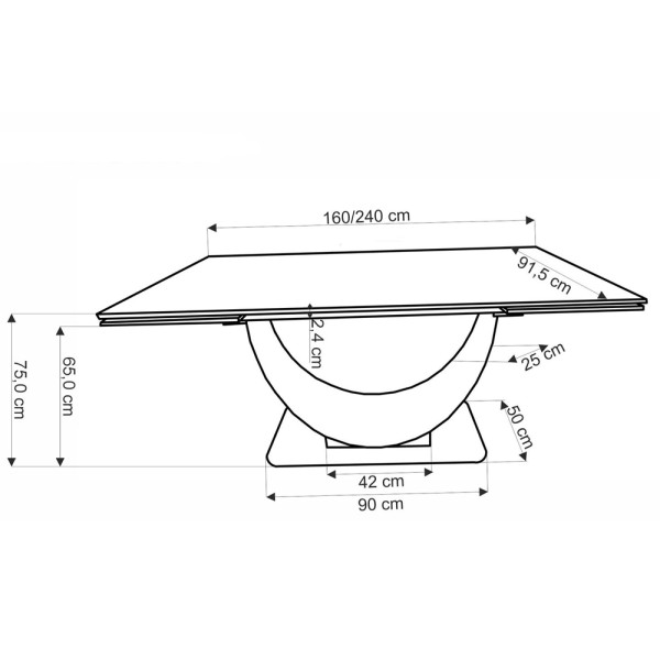 Розкладний стіл Fernando - сучасний стіл для кухні