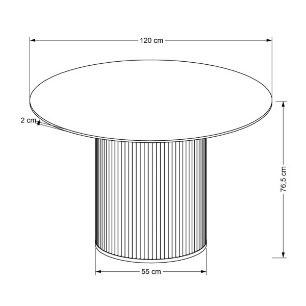 Стіл Bruno — стильний круглий стіл для кухні та кафе