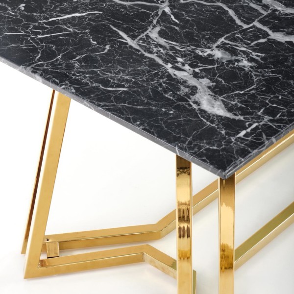 Стіл Konami – сучасний стіл для кухні з металу та скла