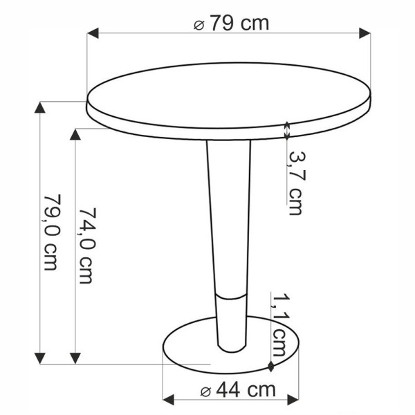 Стіл Morata — стильний круглий стіл для вашої кухні та кафе