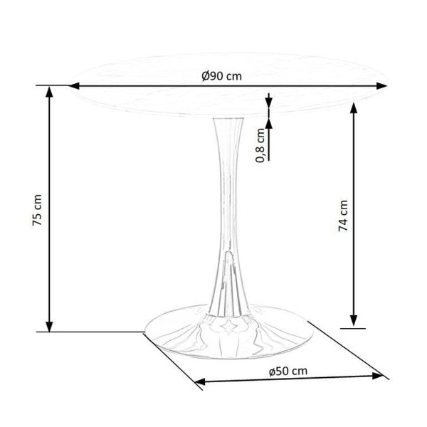 Круглий стіл Casemiro для кухні та кафе