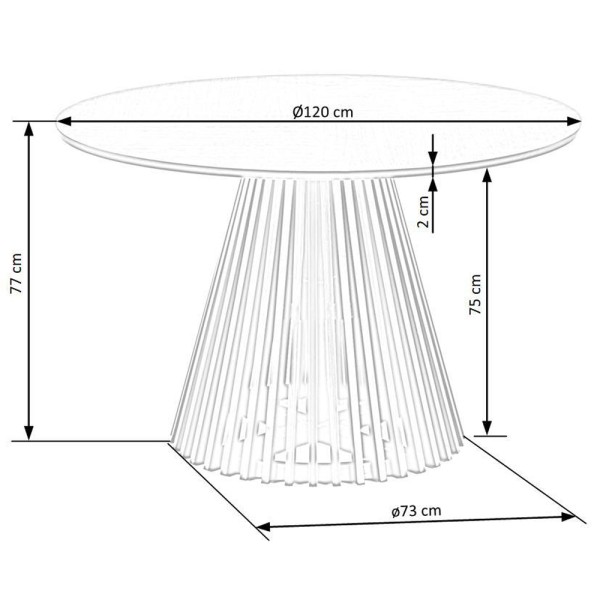 Круглий стіл Miyaki – сучасний стіл для кухні та кафе