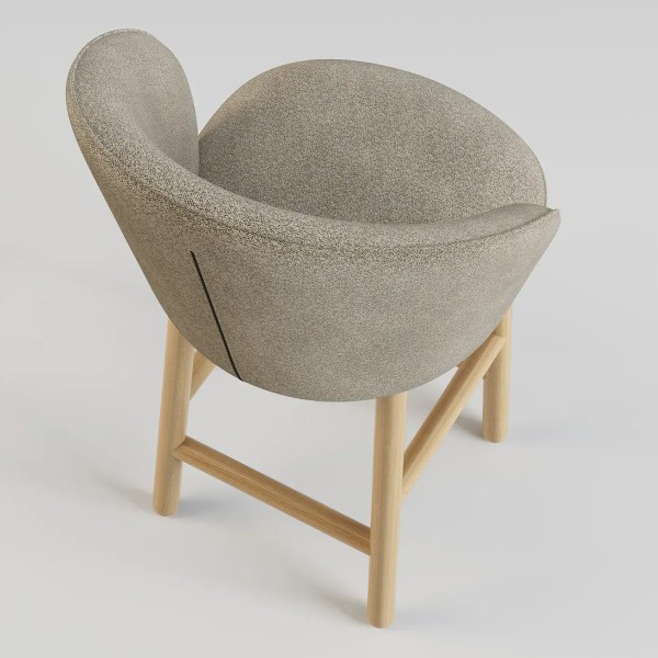 Стілець напівбарний Stitch натуральний ясен