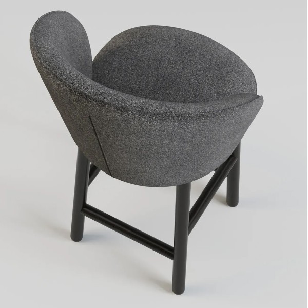 Стілець напівбарний Stitch чорний