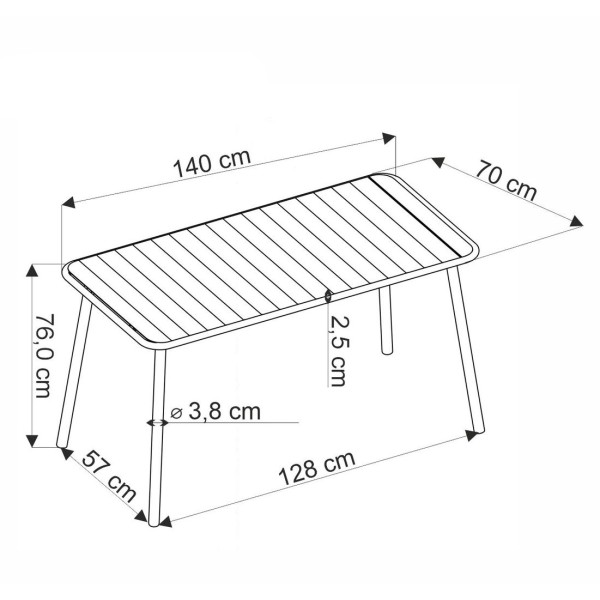 Стіл Bosco прямокутний — стиль і комфорт на вашій терасі