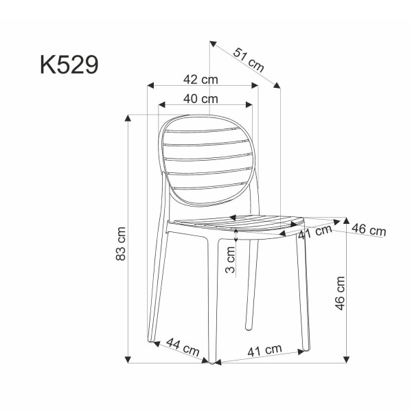 Стілець пластиковий K529 — стиль та комфорт для вашого інтер'єру