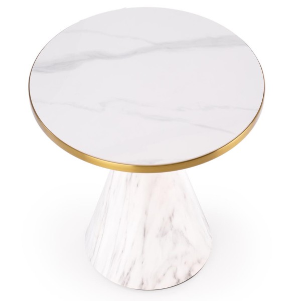 Журнальний стіл Talbi: Кераміка та нержавіюча сталь для вашої вітальні