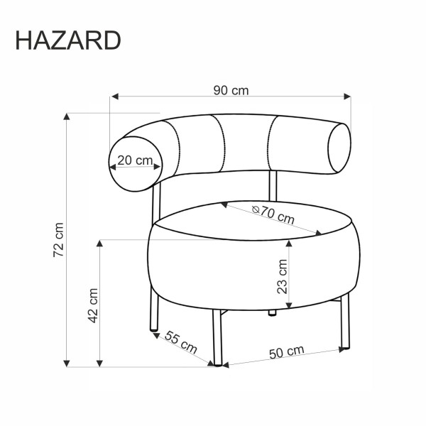 Крісло Hazard — стильне м'яке крісло для вашої вітальні