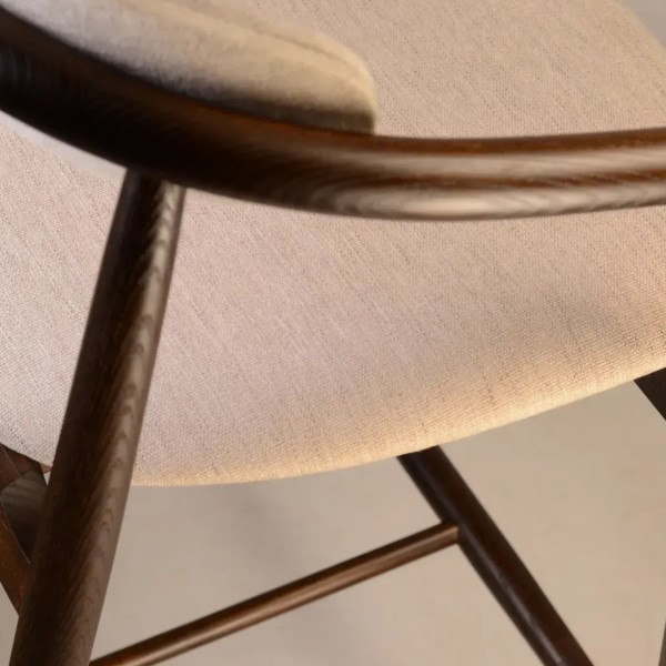 Напівбарний стілець Mamont soft темний горіх