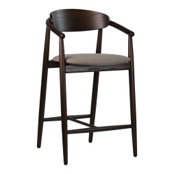 Напівбарний стілець Mamont semi-soft темний горіх