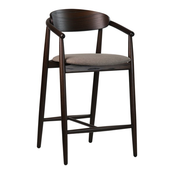 Напівбарний стілець Mamont semi-soft темний горіх