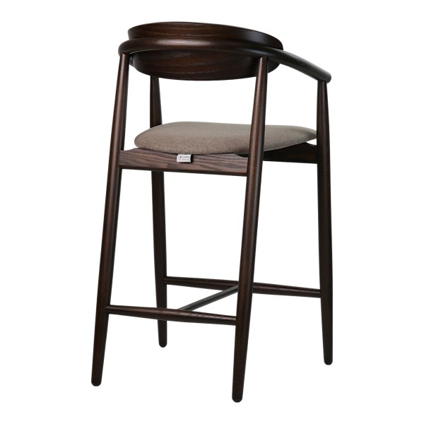 Напівбарний стілець Mamont semi-soft темний горіх