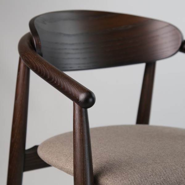 Напівбарний стілець Mamont semi-soft темний горіх