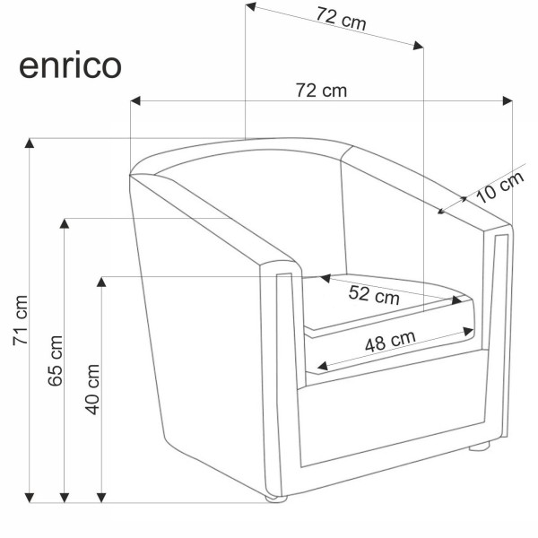 Крісло Enrico — комфорт та стиль для вашої вітальні