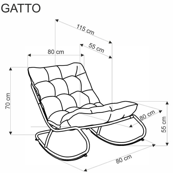 Крісло-качалка Gatto – стильний вибір для вашого інтер'єру