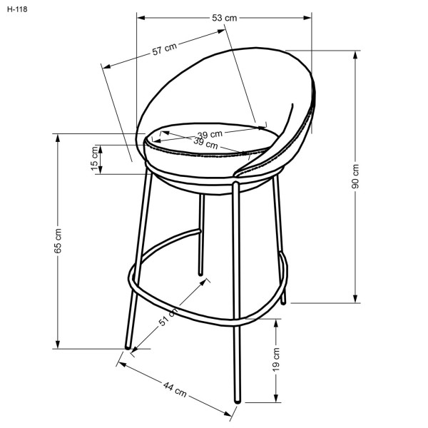 Барний стілець H118 - стиль і комфорт для вашого інтер'єру