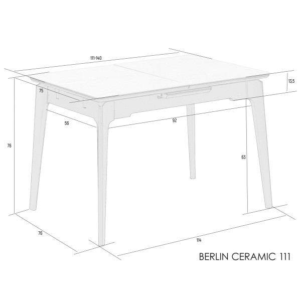 Стіл Berlin Ceramic 111-140 – сучасний стиль для вашої кухні