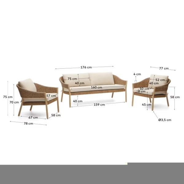 Комплект садових меблів Pola – елегантність і комфорт для вашого саду