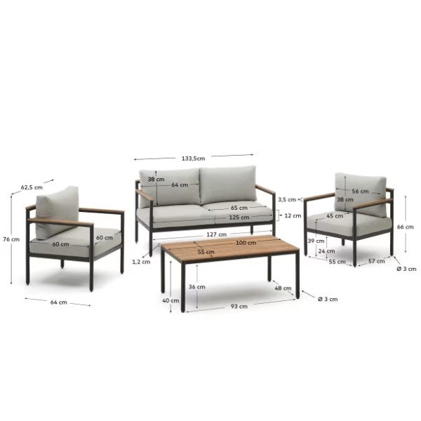 Комплект садових меблів Aiguafreda