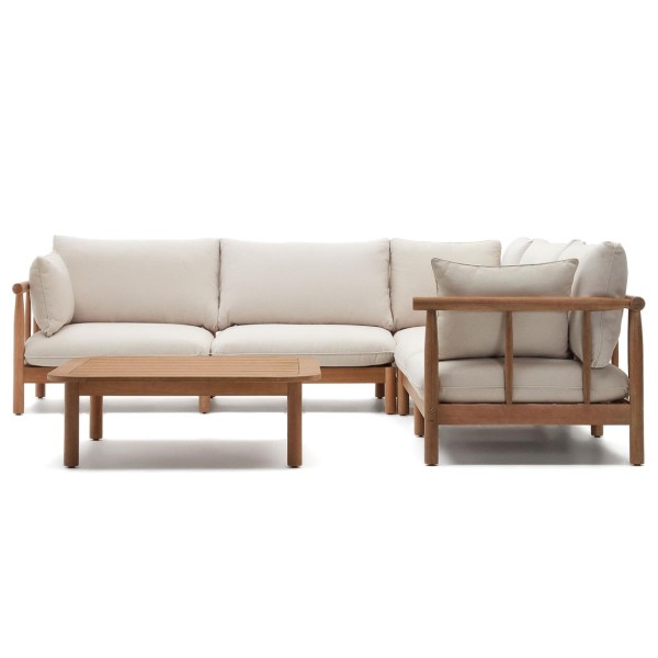 Комплект садових меблів Sacova: кутовий диван та столик