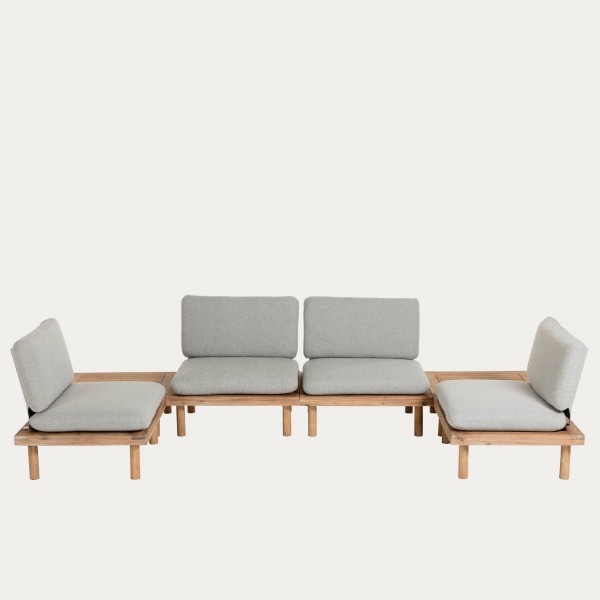 Комплект садових меблів Viridis 4 крісла + 2 столика