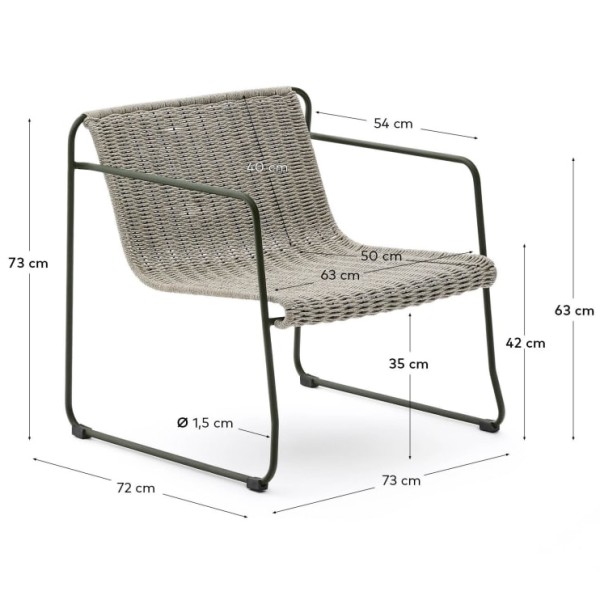 Крісло Maurina для саду та кафе