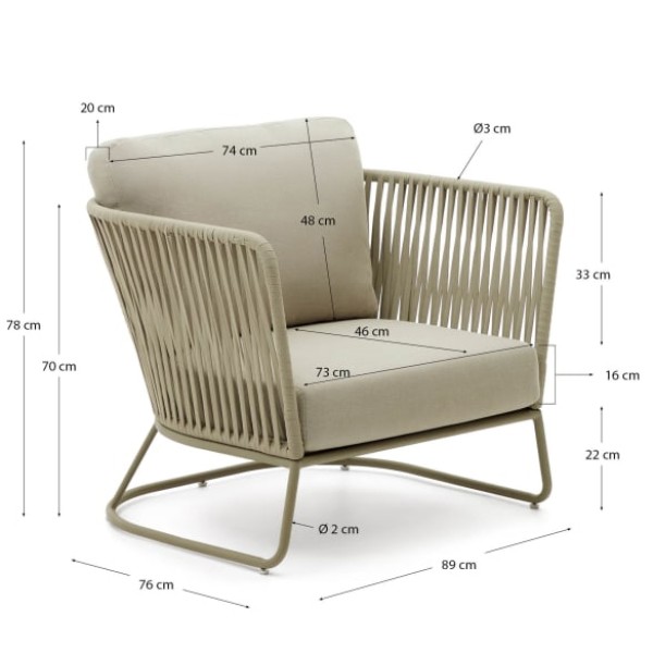 Крісло Saconca – комфорт для вашого саду та вулиці