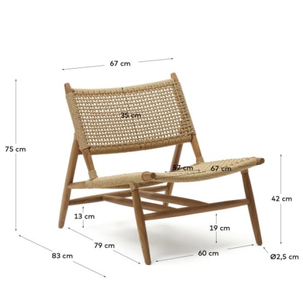 Крісло Codolar з тикового дерева — Іспанська якість для вашого відпочинку
