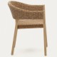 Стілець Pola - Садовий стілець з масиву дерева та синтетичної лози