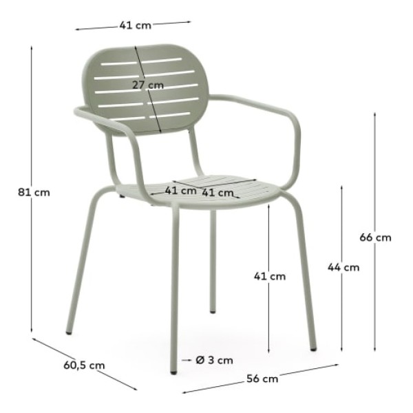 Стілець Brai з підлокітниками