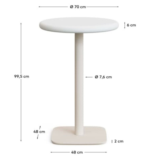 Стіл Dina круглий Ø70 — ідеальний вибір для дому та вулиці