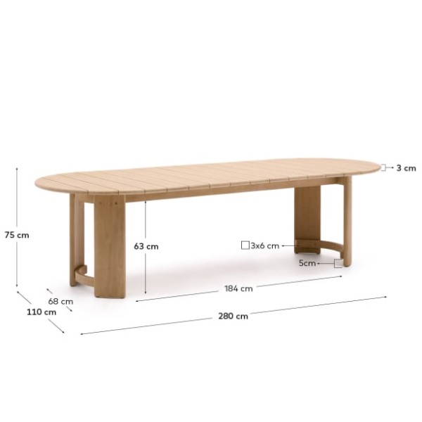 Стіл Xoriguer — елегантний овальний стіл для вашого дому та саду