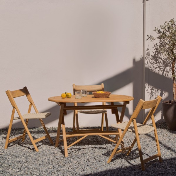 Складний стіл Dandara — Овальний стіл з масиву дерева