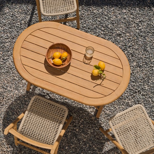 Складний стіл Dandara — Овальний стіл з масиву дерева