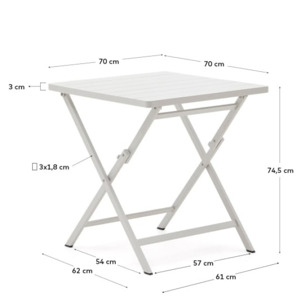 Складаний стіл Torreta з металу — іспанська якість для дому та вулиці