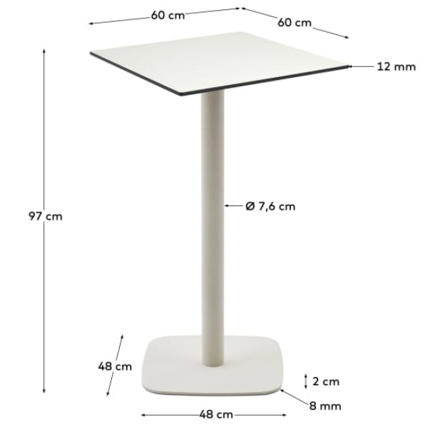 Барний стіл Dina для кафе та саду