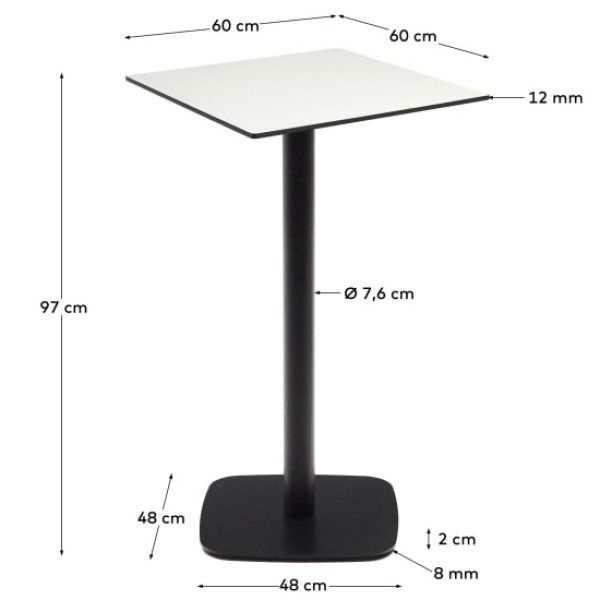 Барний стіл Dina для кафе та саду