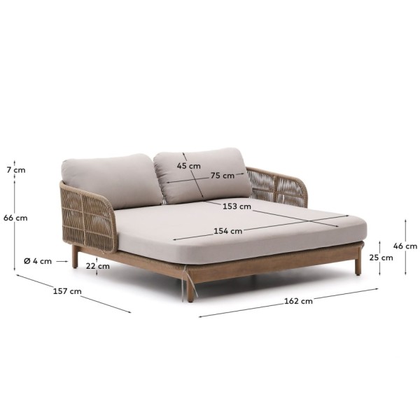 Двомісний шезлонг Catalina для саду – комфорт і стиль для вашого відпочинку